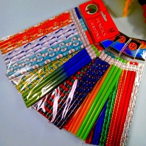 4PK Colorful Designer 12pc Pencil Set